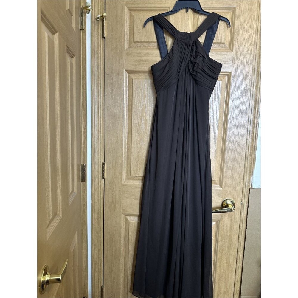 Alex Evenings Womens Brown Chiffon Formal Gown Size 8 - Picture 2 of 10
